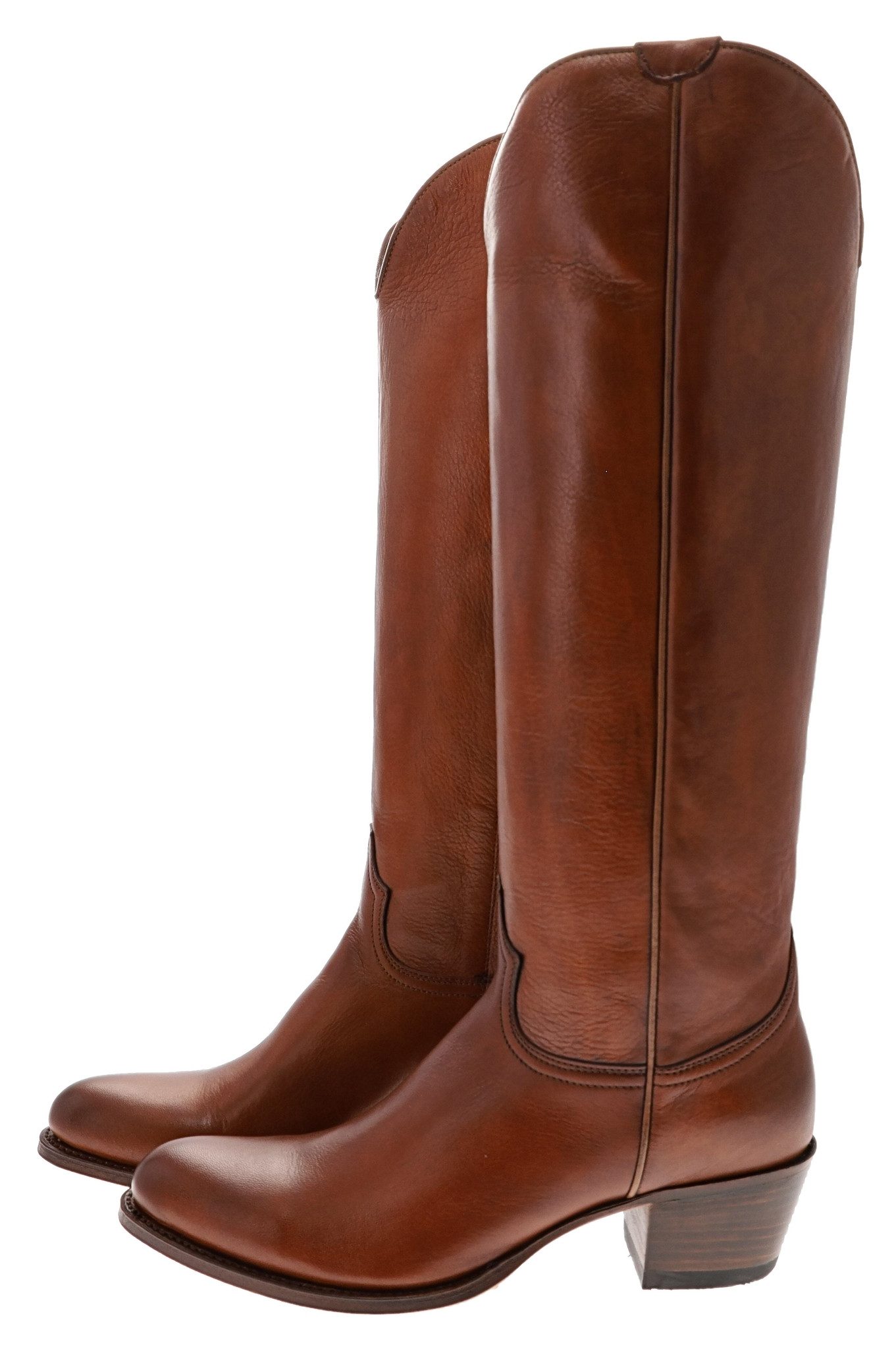 Sendra Boots 17384 Braun Cowboystiefel Rahmengenähte Damen Lederstiefel