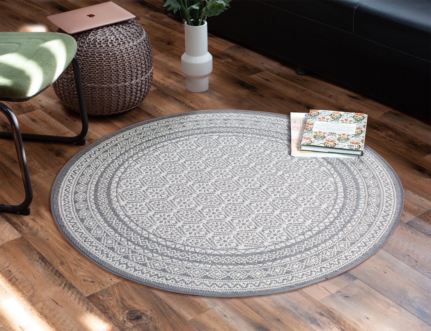 DomDeco Outdoorteppich In- & Outdoor Teppich Rund FINN - Y, Rund