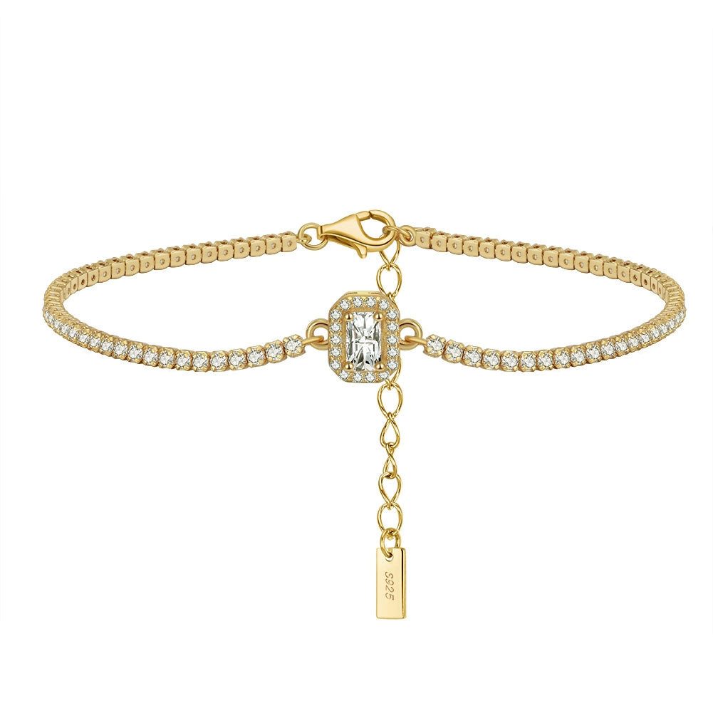 Suzan Gold Silberarmband Gloria – Tennisarmband aus 925 Silber mit funkelnd günstig online kaufen