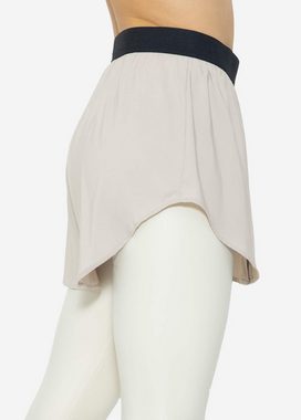 SASSYCLASSY Unterrock Mini Unterrock Damen in Unifarben Blusenrock mit Gummibund und einer Knopfleiste in Satin-Optik