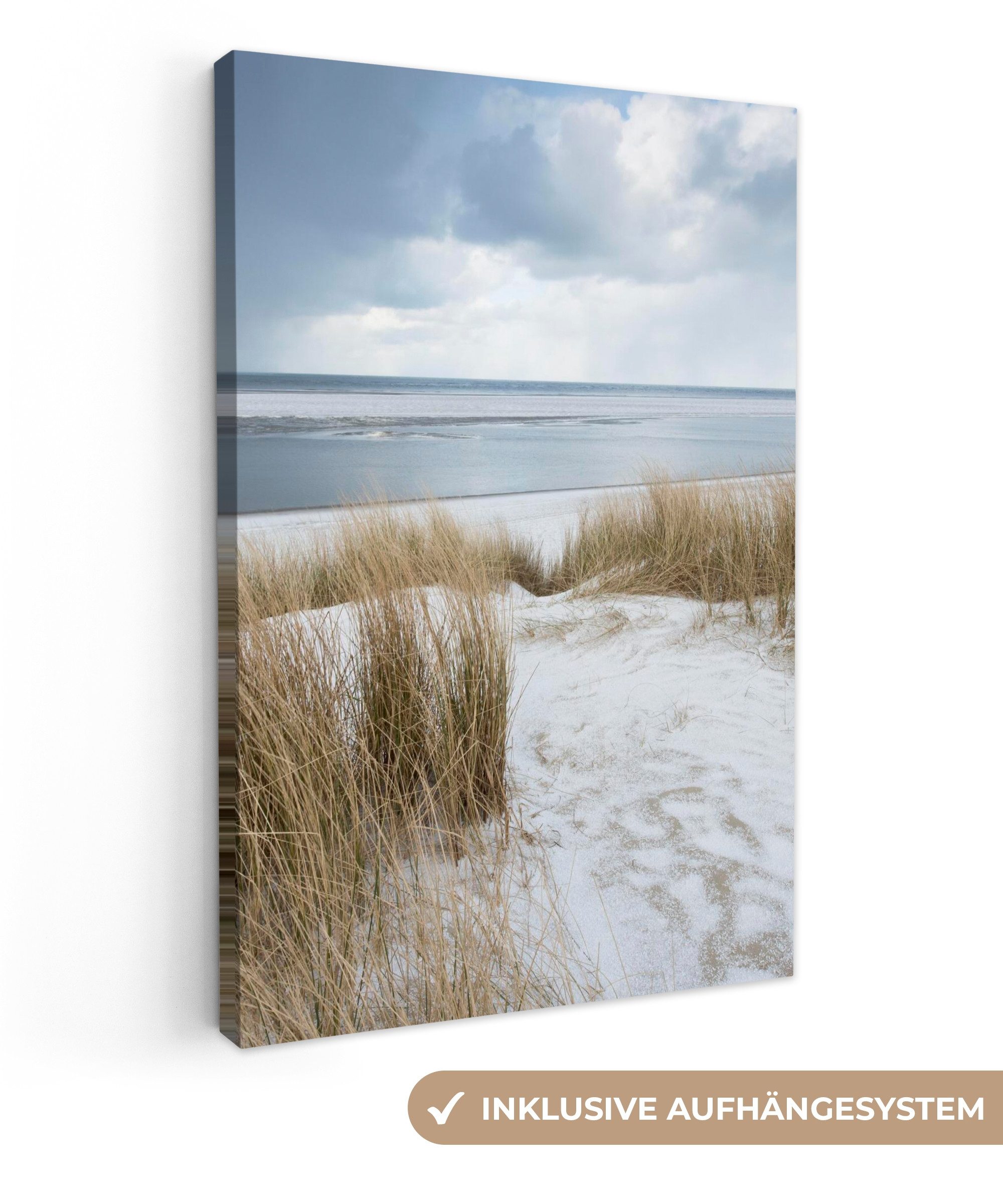 OneMillionCanvasses® Leinwandbild Nordsee - Dünen - Wasser, Fotodruck (1 St günstig online kaufen