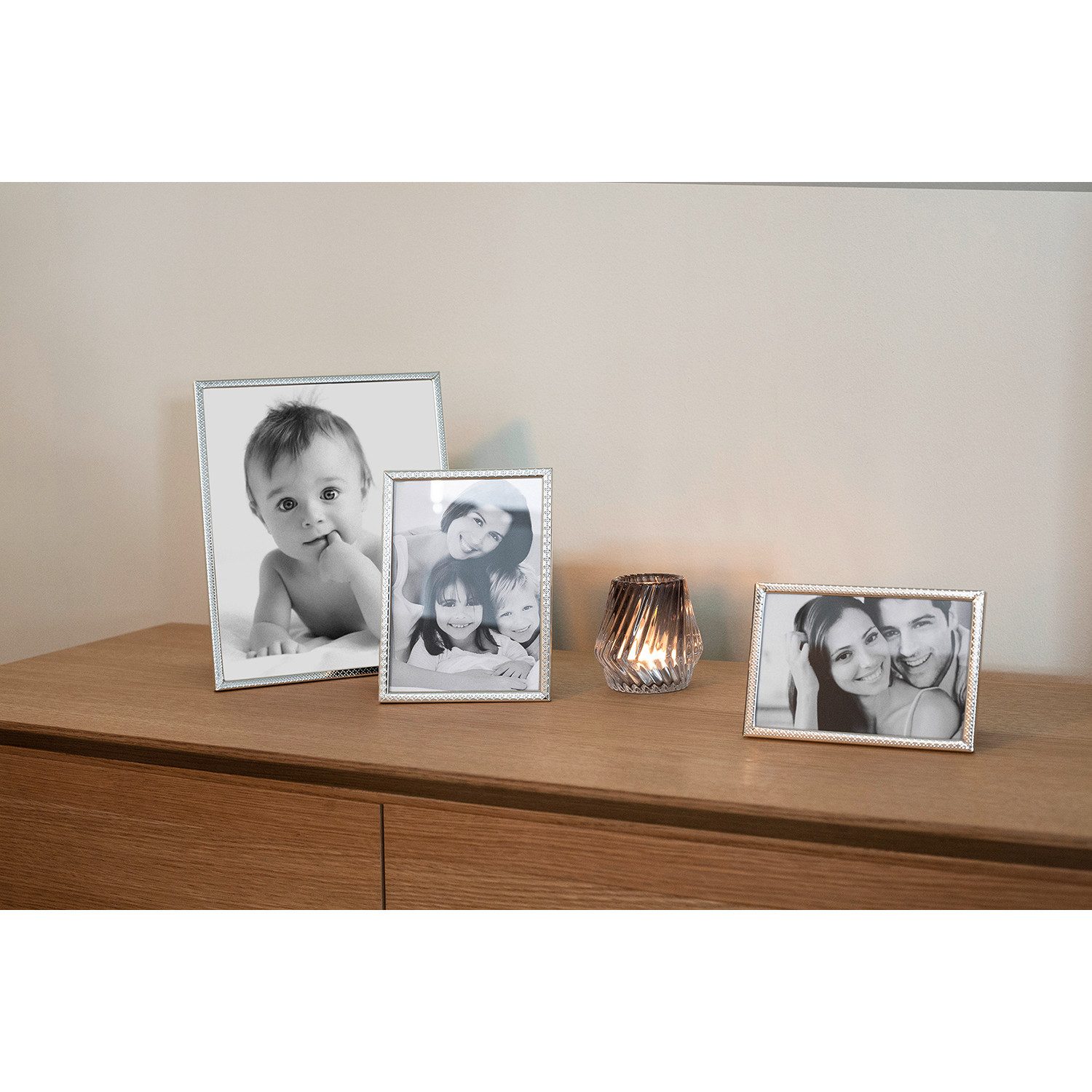 Fink Bilderrahmen KAYLA Bilderrahmen 10x15 cm - silberfarben - Glas/Metall/ günstig online kaufen