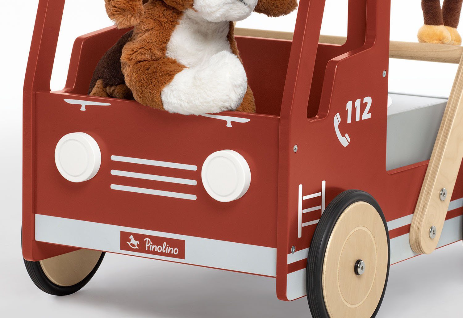 Pinolino® Lauflernwagen Feuerwehrauto Fred, aus Holz