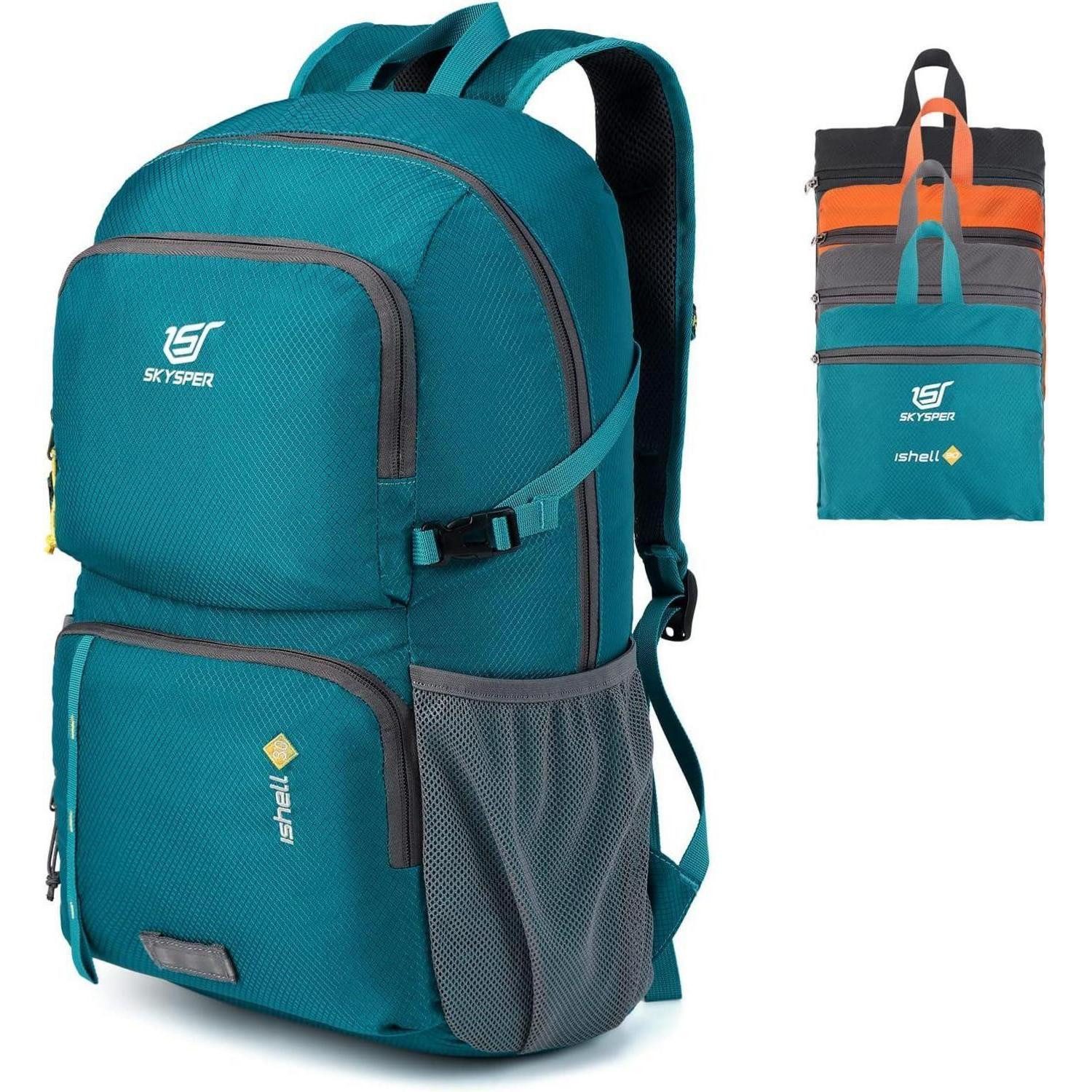 Daypack Rucksack Faltbar Nassfach Wasserfest Daypack Ishell30-grün