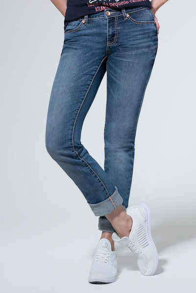 SOCCX Regular-fit-Jeans mit Turn-Up Saum