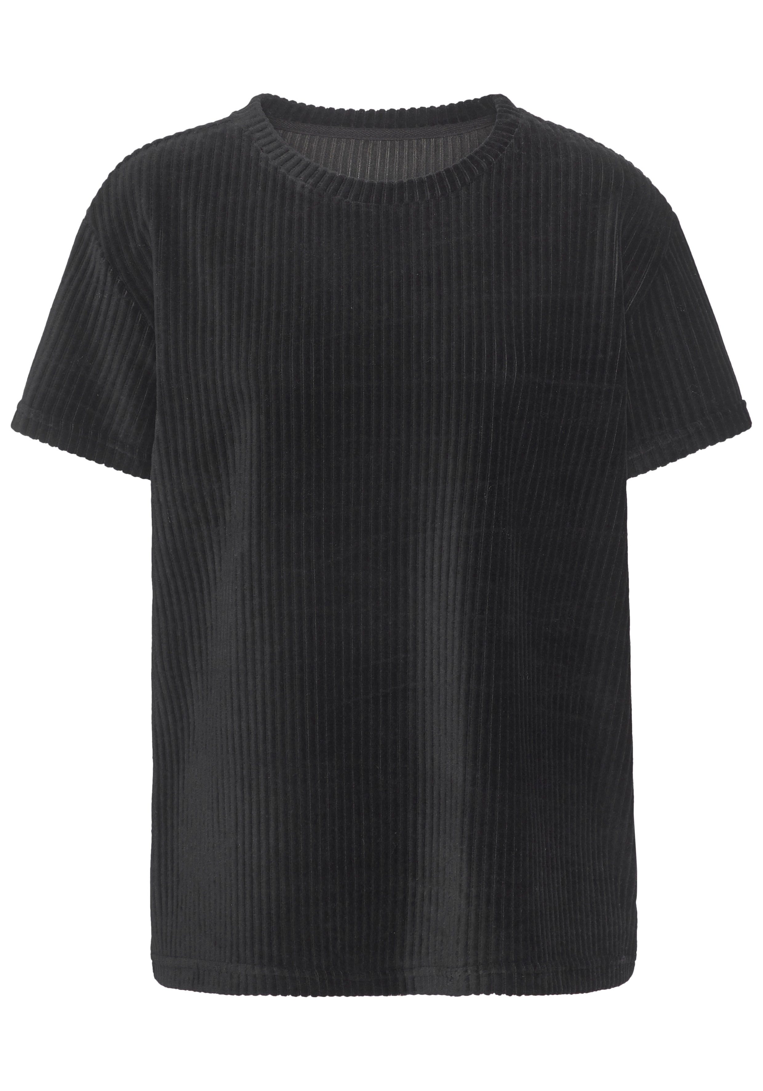 Buffalo T-Shirt mit weicher Cord-Struktur – Bild 2 von 5