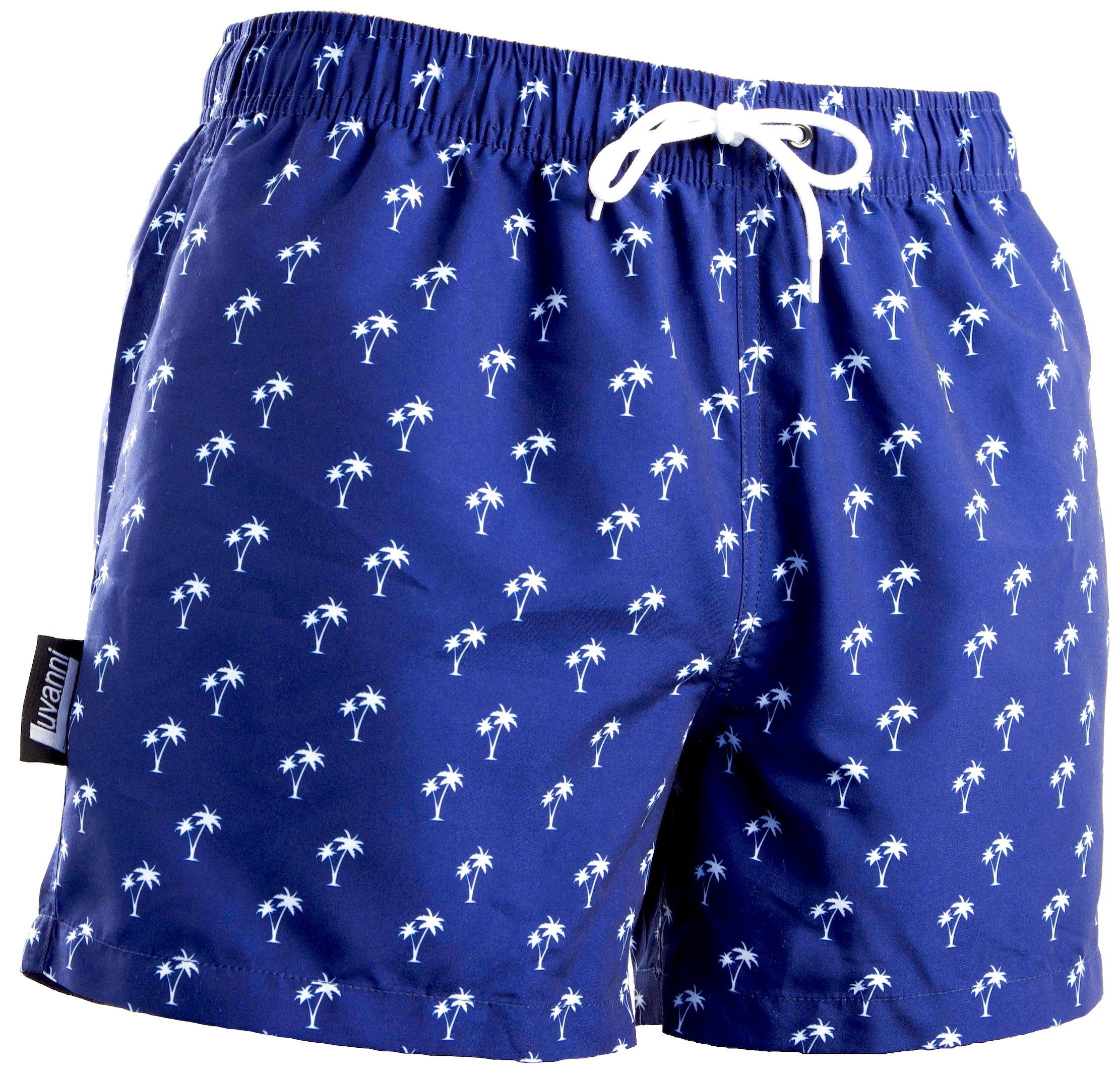 Luvanni Badehose Badehose Herren Schnelltrocknende Beachshorts Boardshorts Badeshorts Palmen Muster Schwimmhose Männer Shorts Hose Streifenmuster – Bild 4 von 5