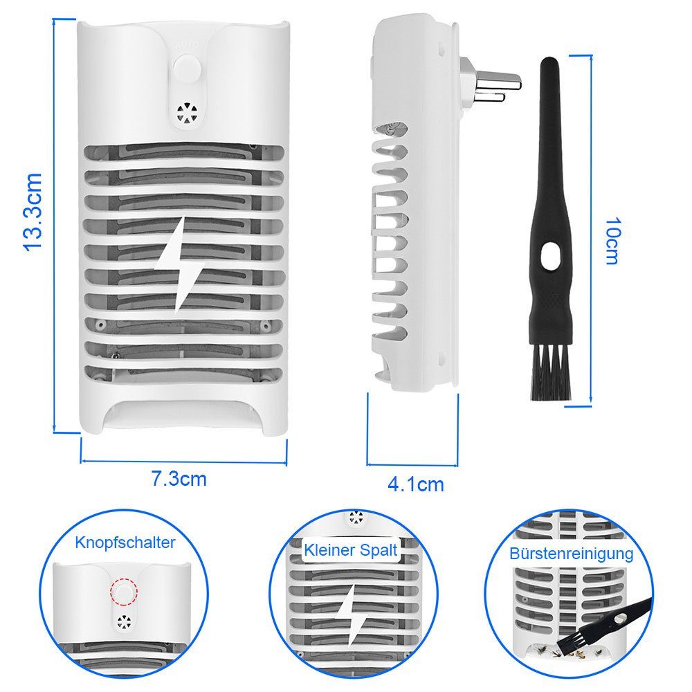Sunicol Moskitonetz Elektrischer Moskito Käfer Zapper, Steckbar Nachtlicht (1 St)