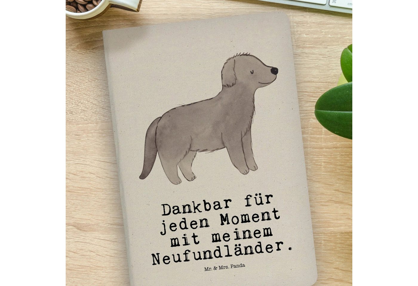 Thumbnail - Mr. & Mrs. Panda Notizbuch Neufundländer Moment - Transparent - Geschenk, Hunderasse, Notizbuch Mr. & Mrs. Panda, Langle...