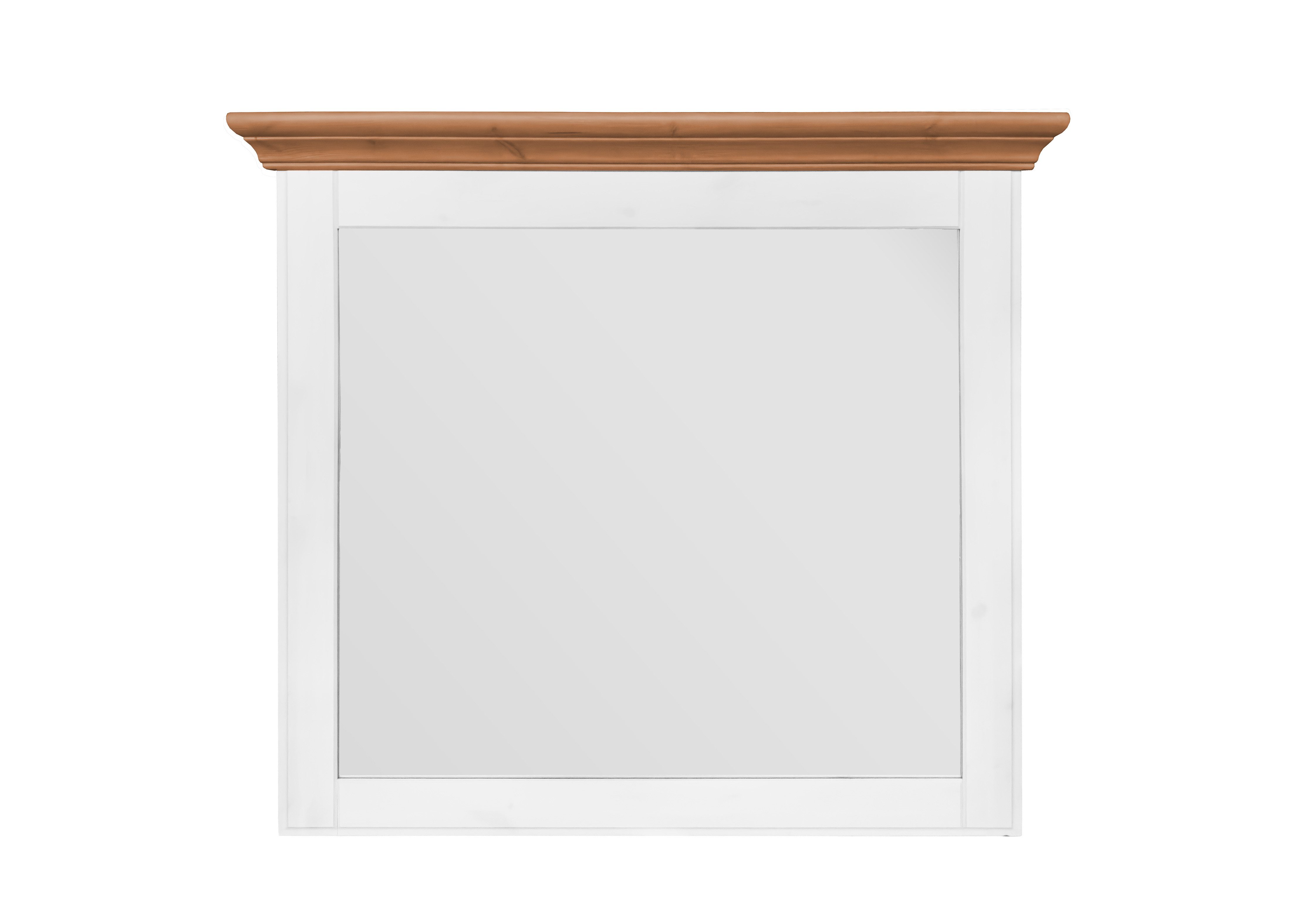 Woodroom Wandspiegel Pila (100 × 100 cm, Kiefer massiv weiß gewachst), Spiegel, Flurspiegel
