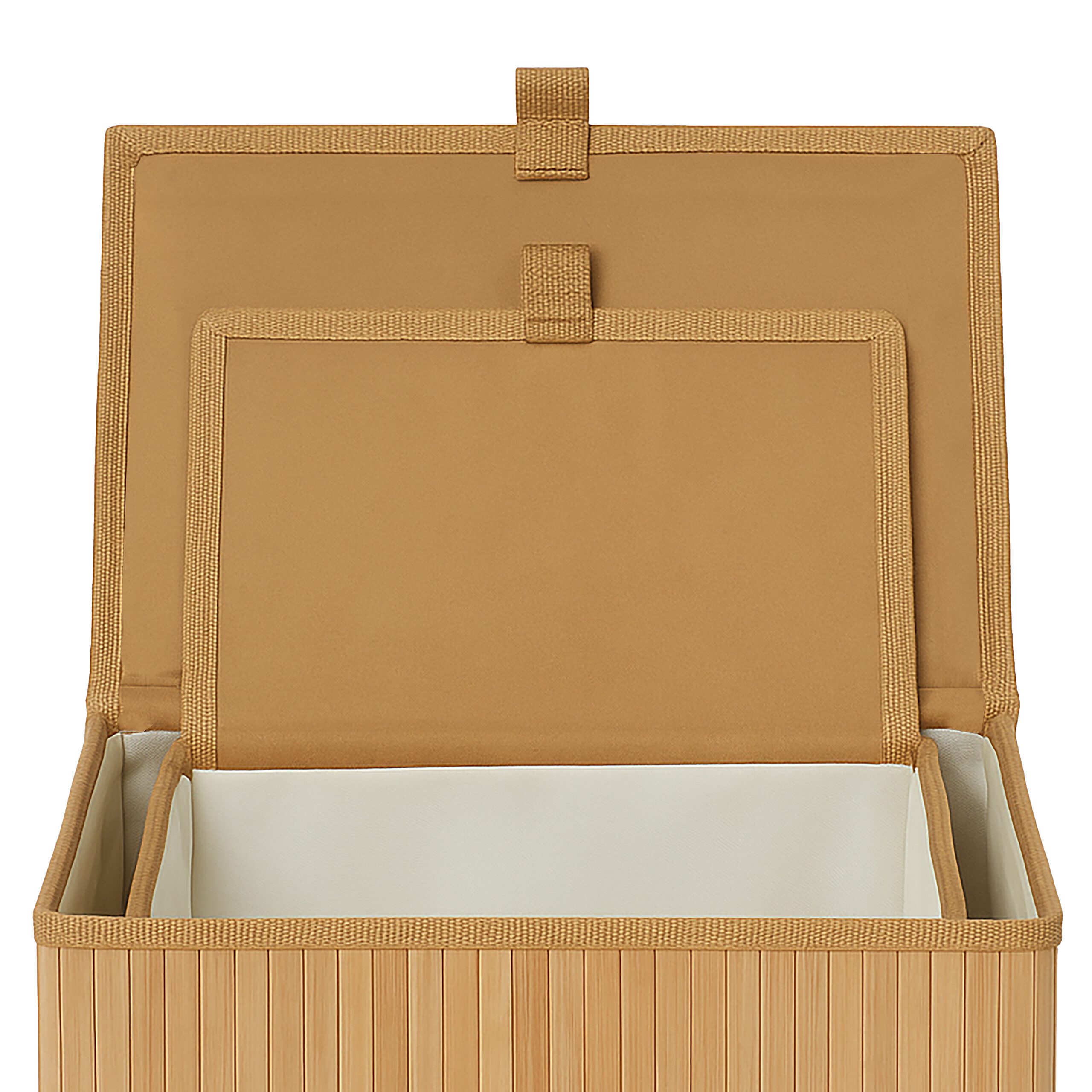 relaxdays Aufbewahrungskorb Bambus 2-tlg. Set (2 St., 2er Set), natur – Bild 5 von 5
