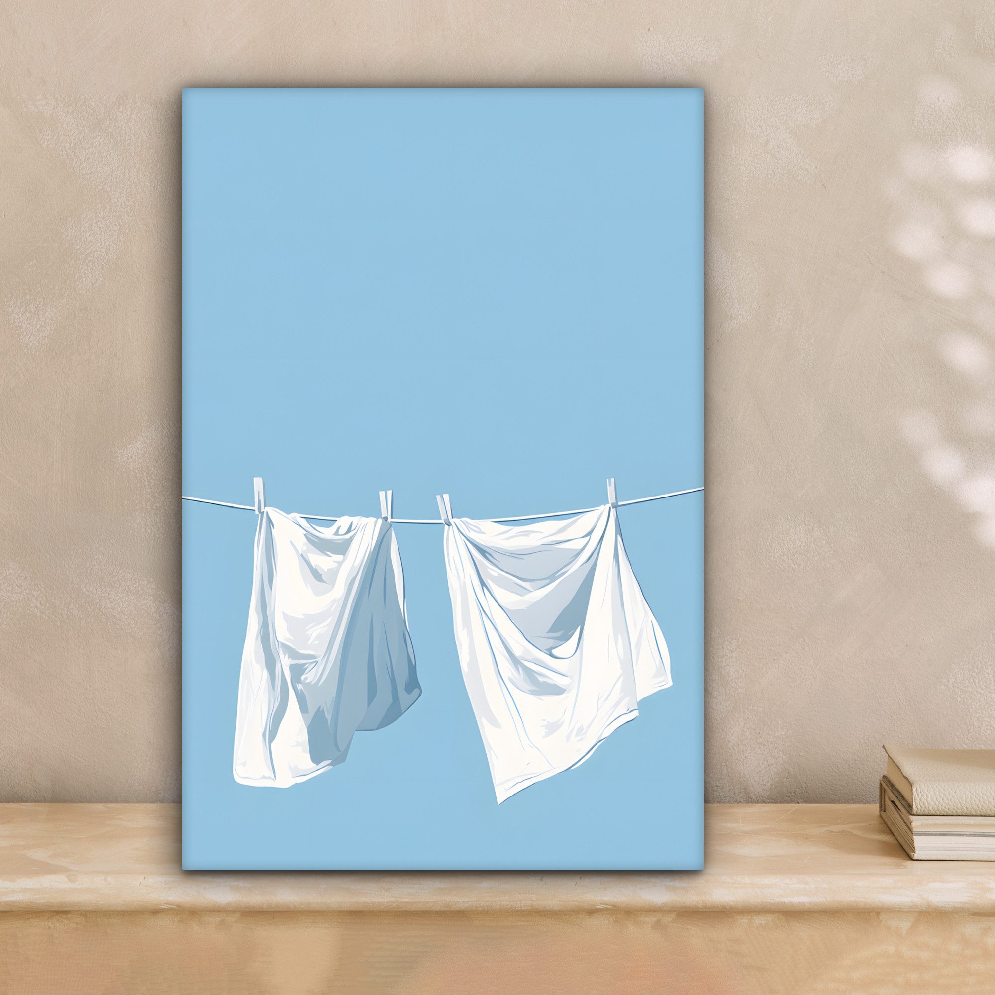 OneMillionCanvasses® Leinwandbild Laken - Wäscheleine - günstig online kaufen