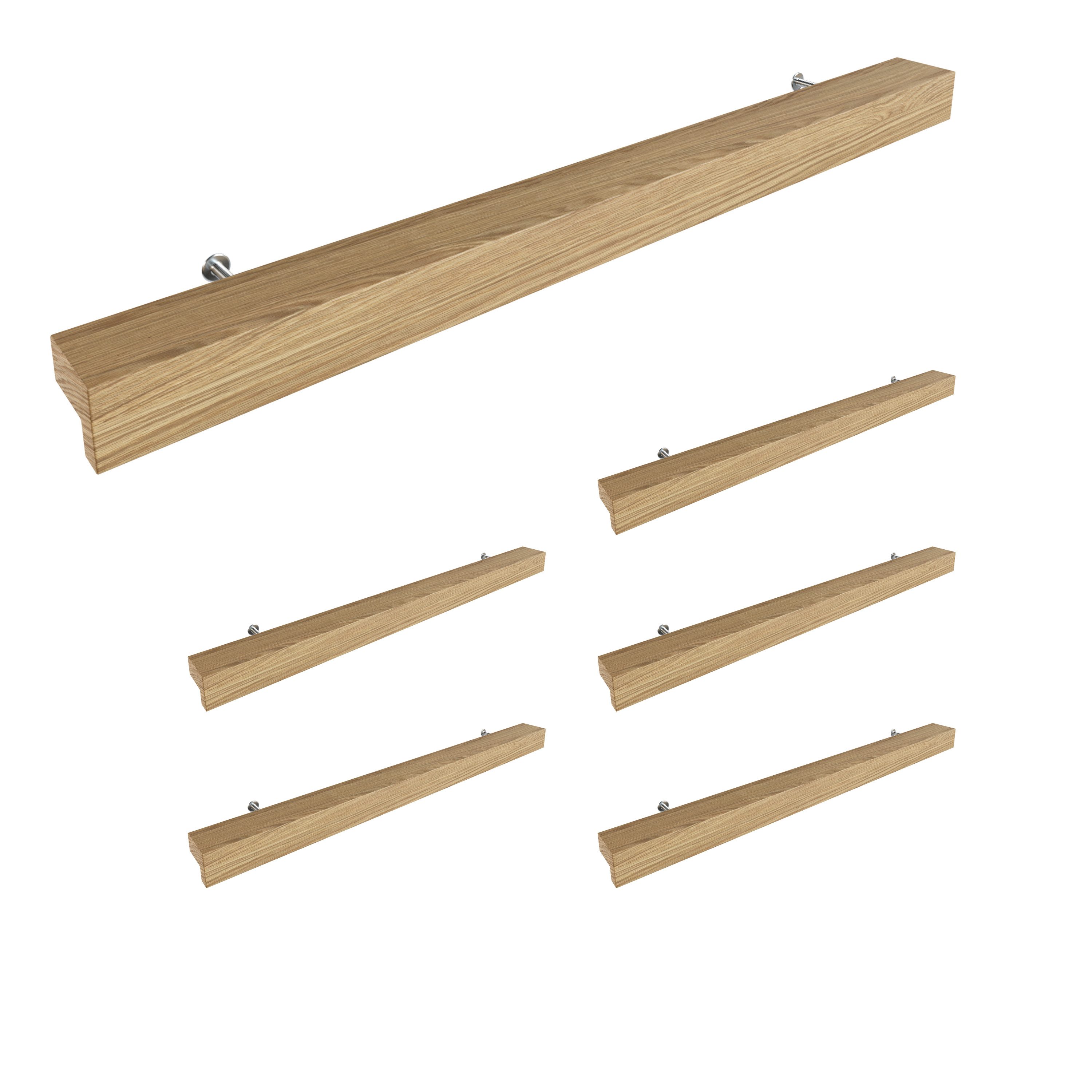 sossai® Möbelgriff Eichenholzgriff, GAH01 (6-St), Lochabstand 224mm