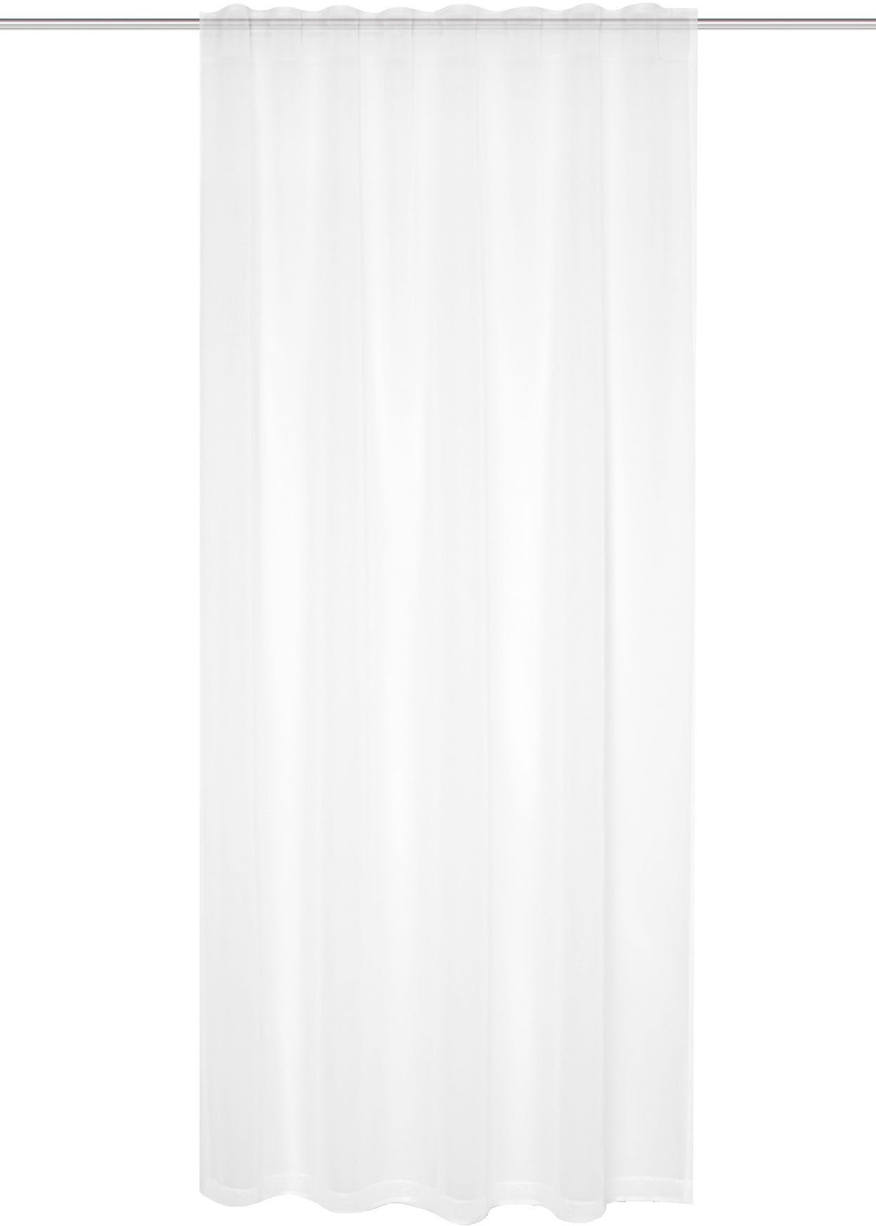 Gardine DOLLY, HOME WOHNIDEEN, Multifunktionsband weiß (1 transparent St), Voile, transparent