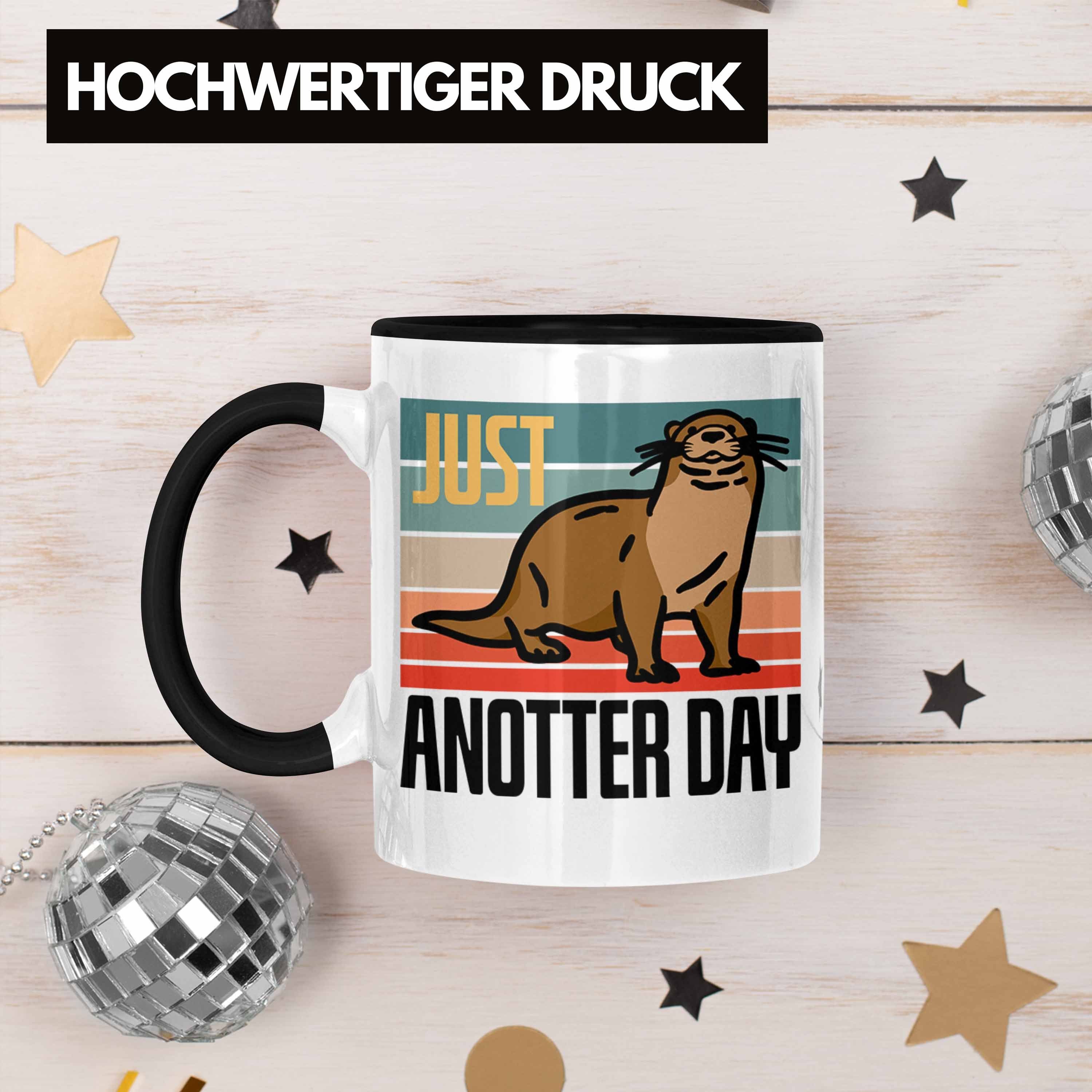 Trendation Tasse Lustige Otter Tasse Anotter Tierliebhaber Schwarz Day" Geschenk für "Just