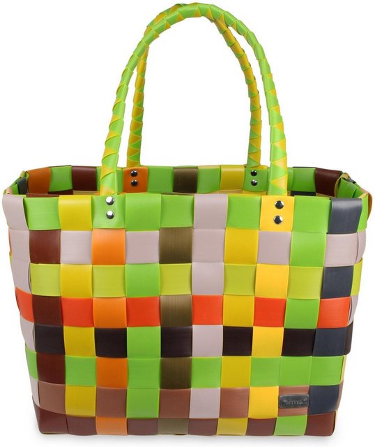 normani Einkaufskorb Einkaufskorb Einkaufstasche aus Kunststoff, 20 l, Flechtkorb aus pflegeleichtem Material