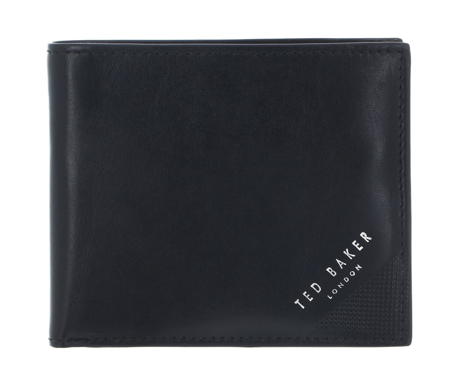 Ted Baker Geldbörse Embossed Corner Leather Bifold Coin Wallet, aus echtem Leder mit RFID-Blocker Schutz