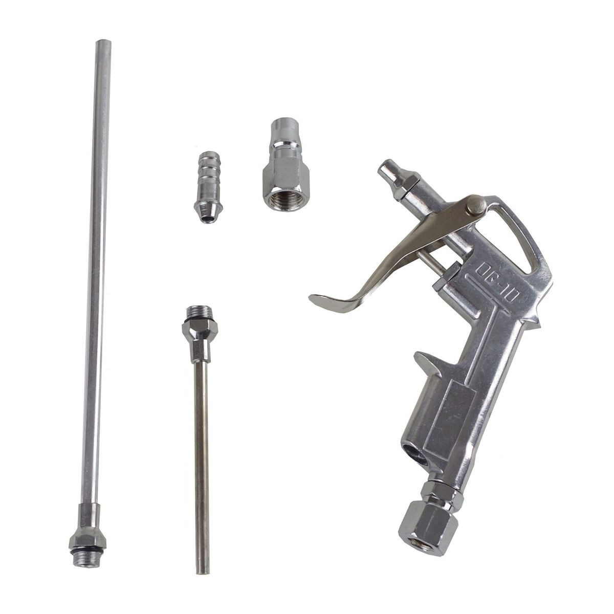 Benson Tools Blaspistole Ausblaspistole für Kompressor 5-teiliges Set, verschiedene Aufsätze, 5-tlg., universell einsetzbar