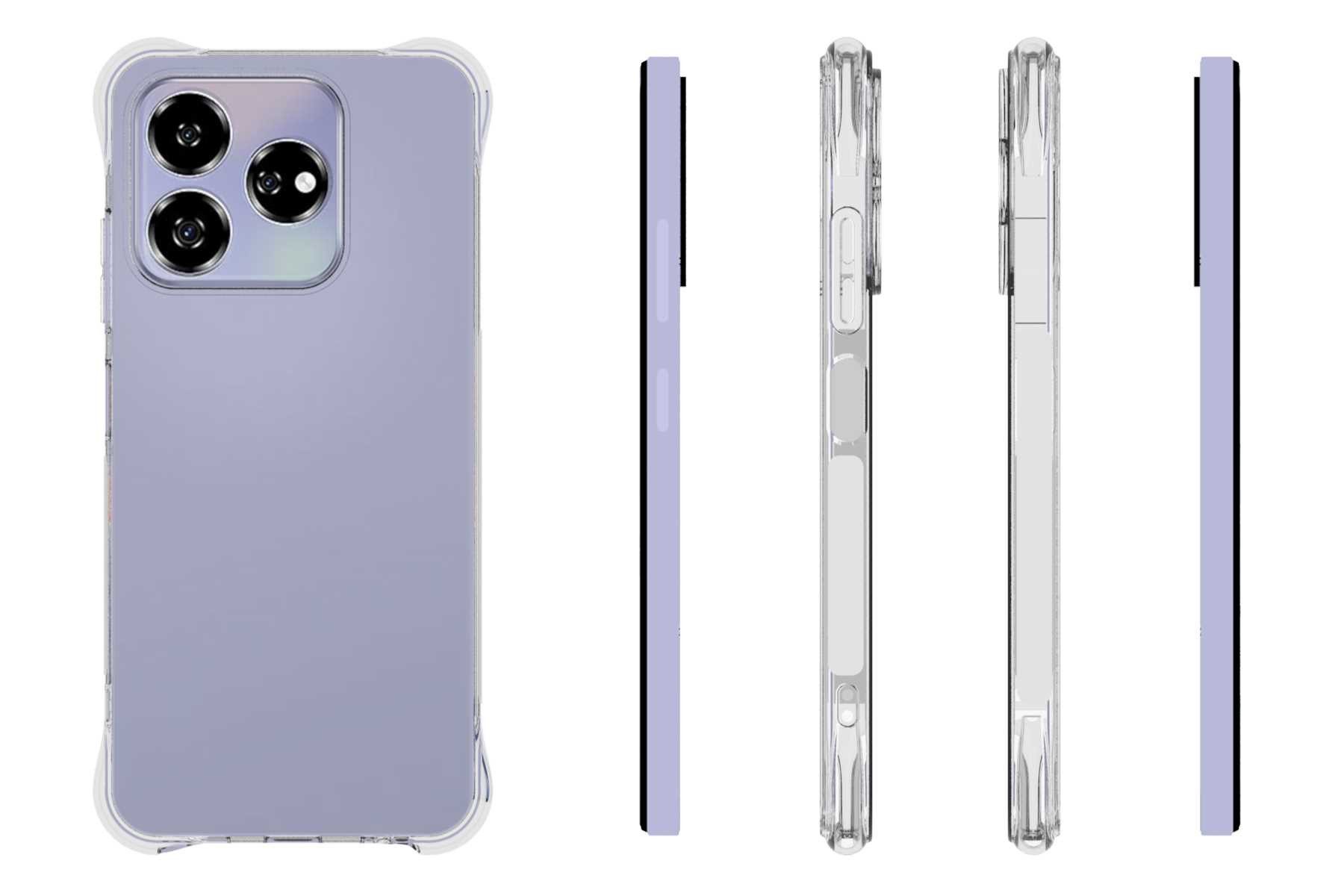 mtb more energy Smartphone-Hülle Clear Armor Case für ZTE Axon 60 4G/Blade V60 4G, Transparente TPU Schutzhülle Case Backcover mit Anti-Shock Verstärkung