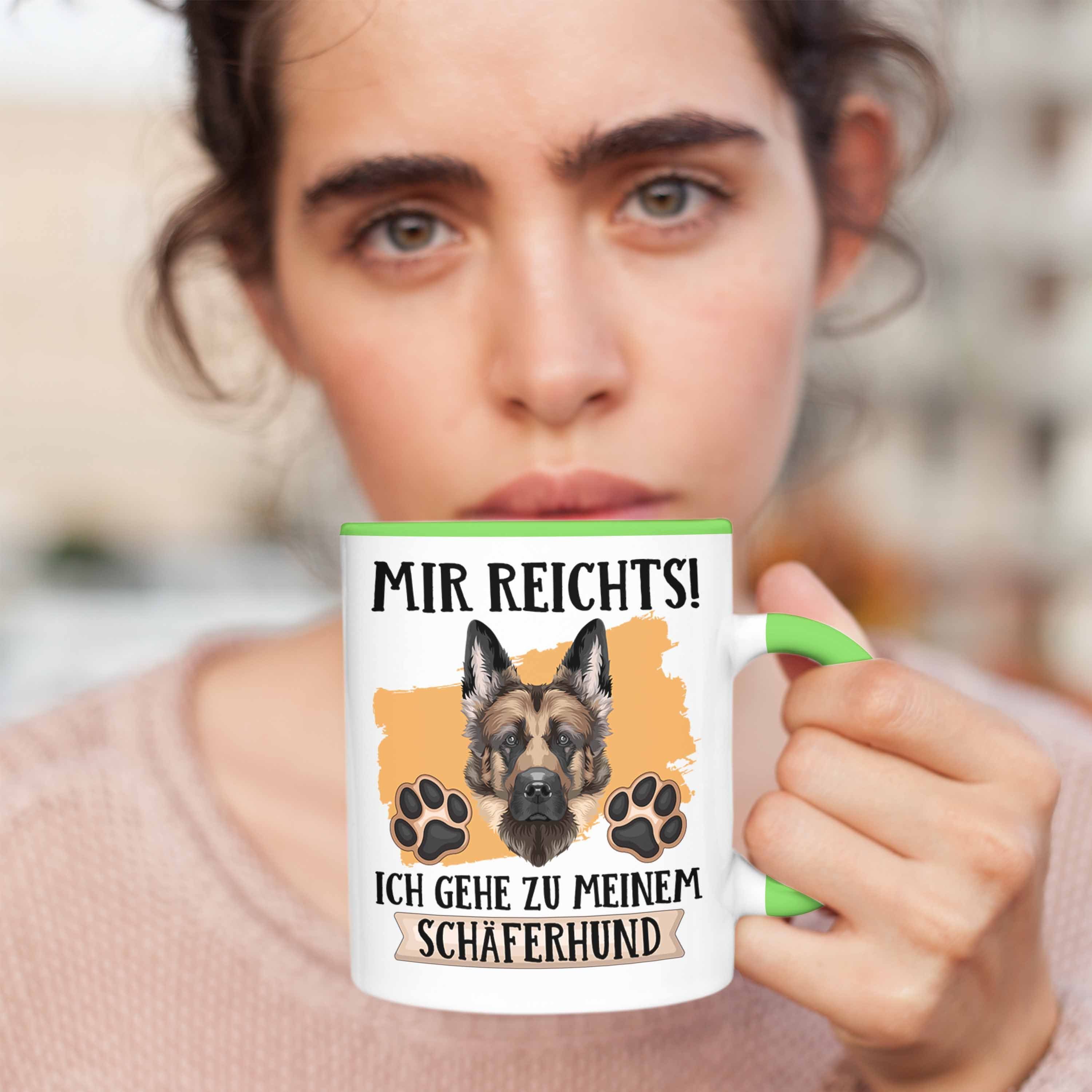 Spruch Besitzer R Schäferhund Geschenkidee Mir Geschenk Trendation Grün Tasse Lustiger Tasse