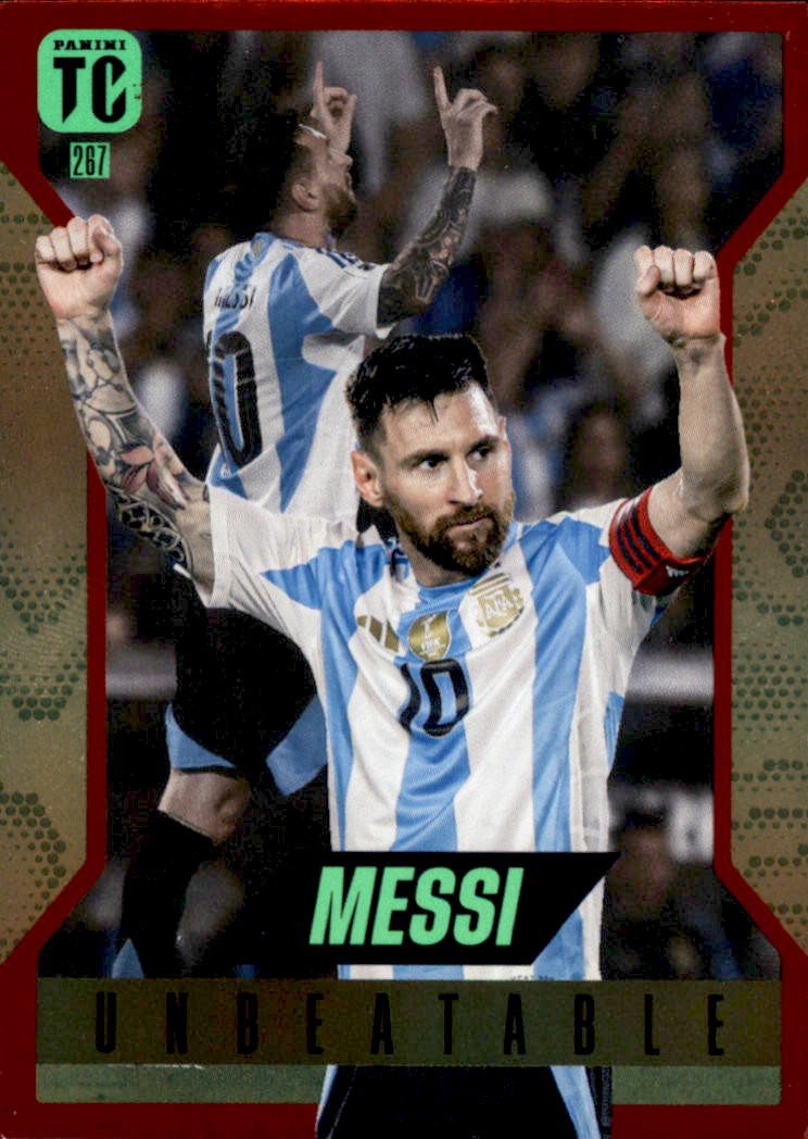 Topps Sammelkarte 267 - Lionel Messi - Unbeatable - Red Hot - 2025