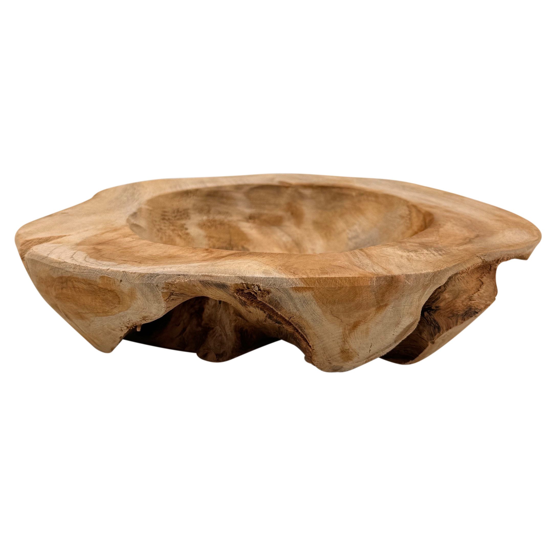 Online-Fuchs Dekoschale aus Teakholz als Obstschale, Schlüsselbrett, Schmuckkästchen (jede Schale ein Unikat, vielseitige Funktionalität), massives Teakholz, ma – Bild 5 von 5