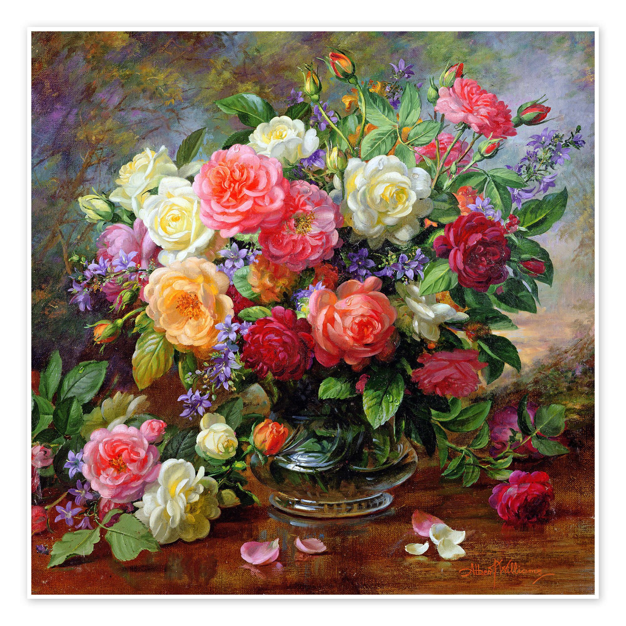 Posterlounge Wandbild Rosen – die Perfektion des Sommers, Albert Williams, erhältlich als Poster, Leinwandbild, Wandsticker oder Acrylglasbild