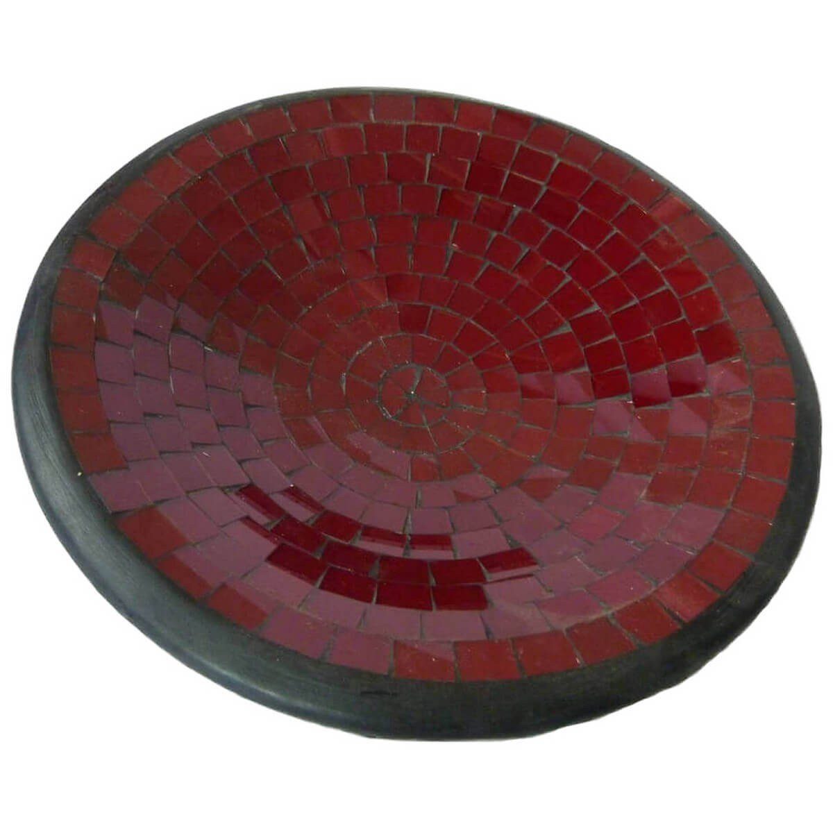 SIMANDRA Dekoschale Mosaik Schale Rund Stück) cm (1 ca. 14 ø Rot