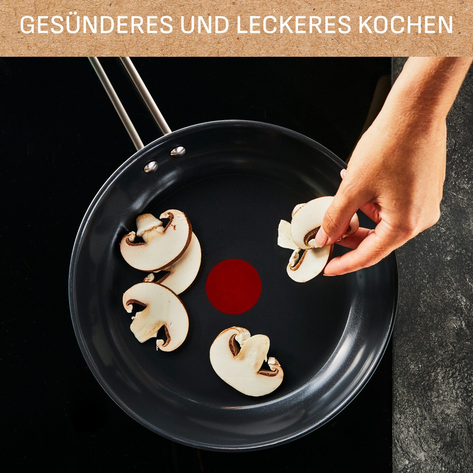 Tefal Bratpfanne Nordica, beschichtete Pfanne Induktion, Thermo-Signal-Technologie, Edelstahl, minimalistisches Design, robuster Griff, geeignet für alle Herdar – Bild 5 von 5