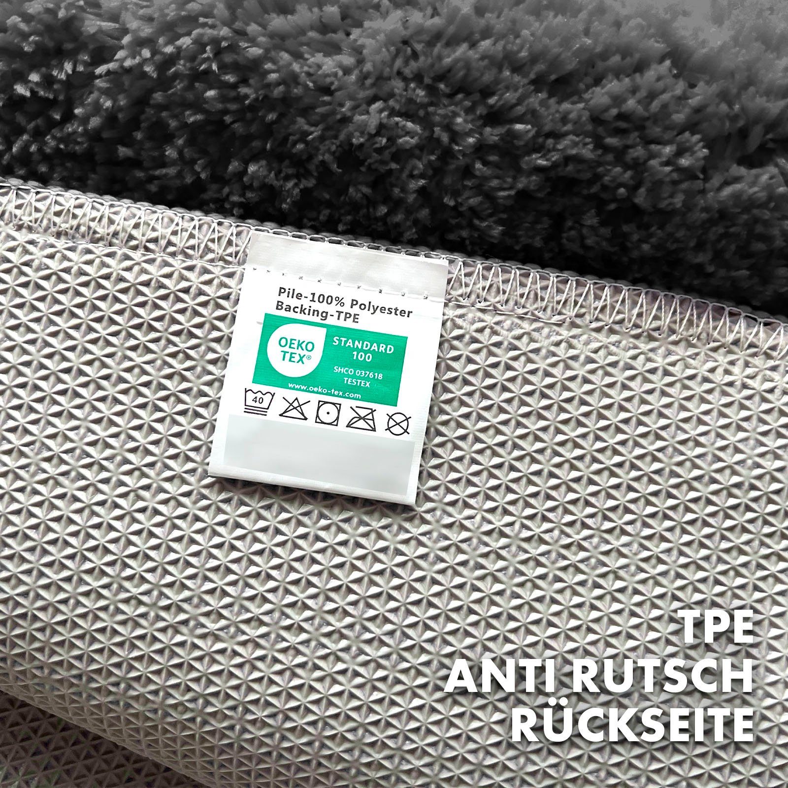 Kubus Badematte Atlas, Rutschhemmende Rückseite, Reckteckig, Polyester, In verschiedenen Größen & Farben