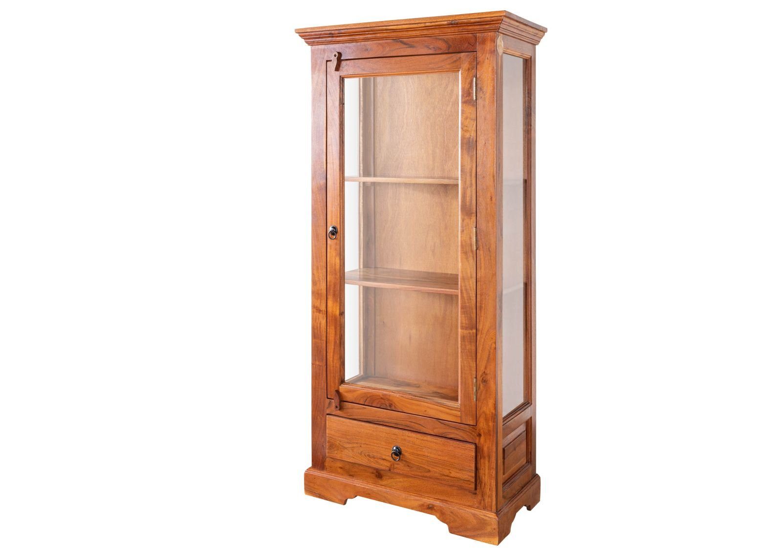 Massivmoebel24 Standvitrine #0527 (Vitrine Akazie 72x40x155 günstig online kaufen