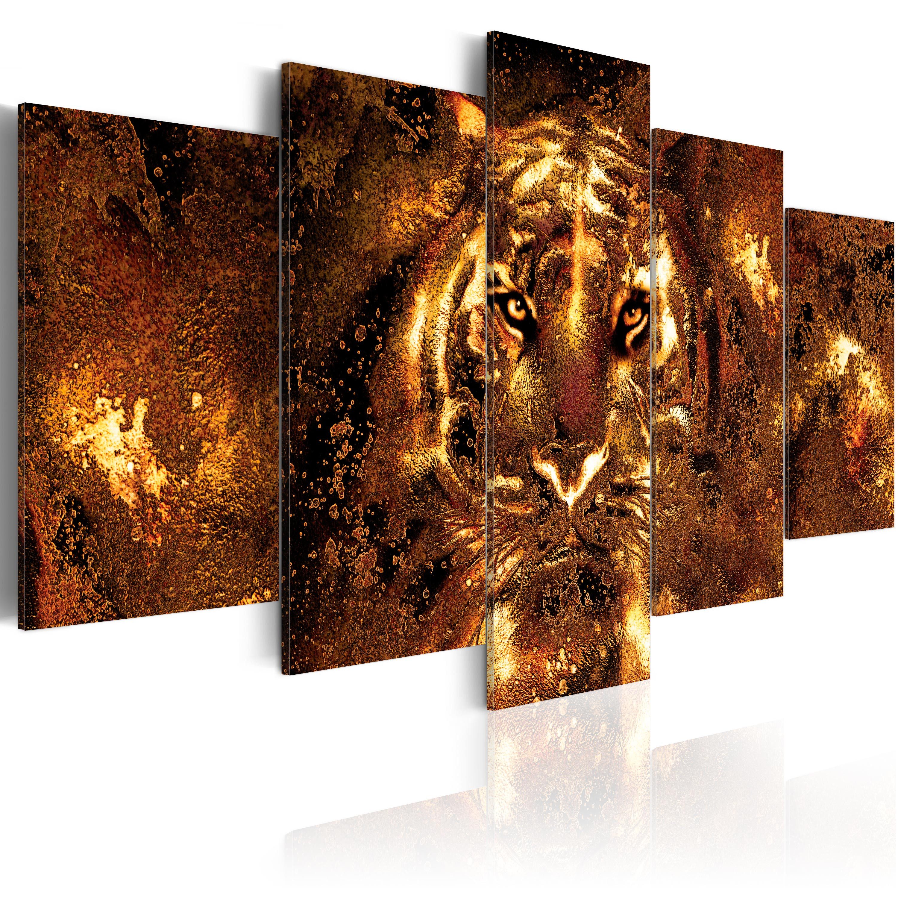Artgeist Wandbild Golden Tiger