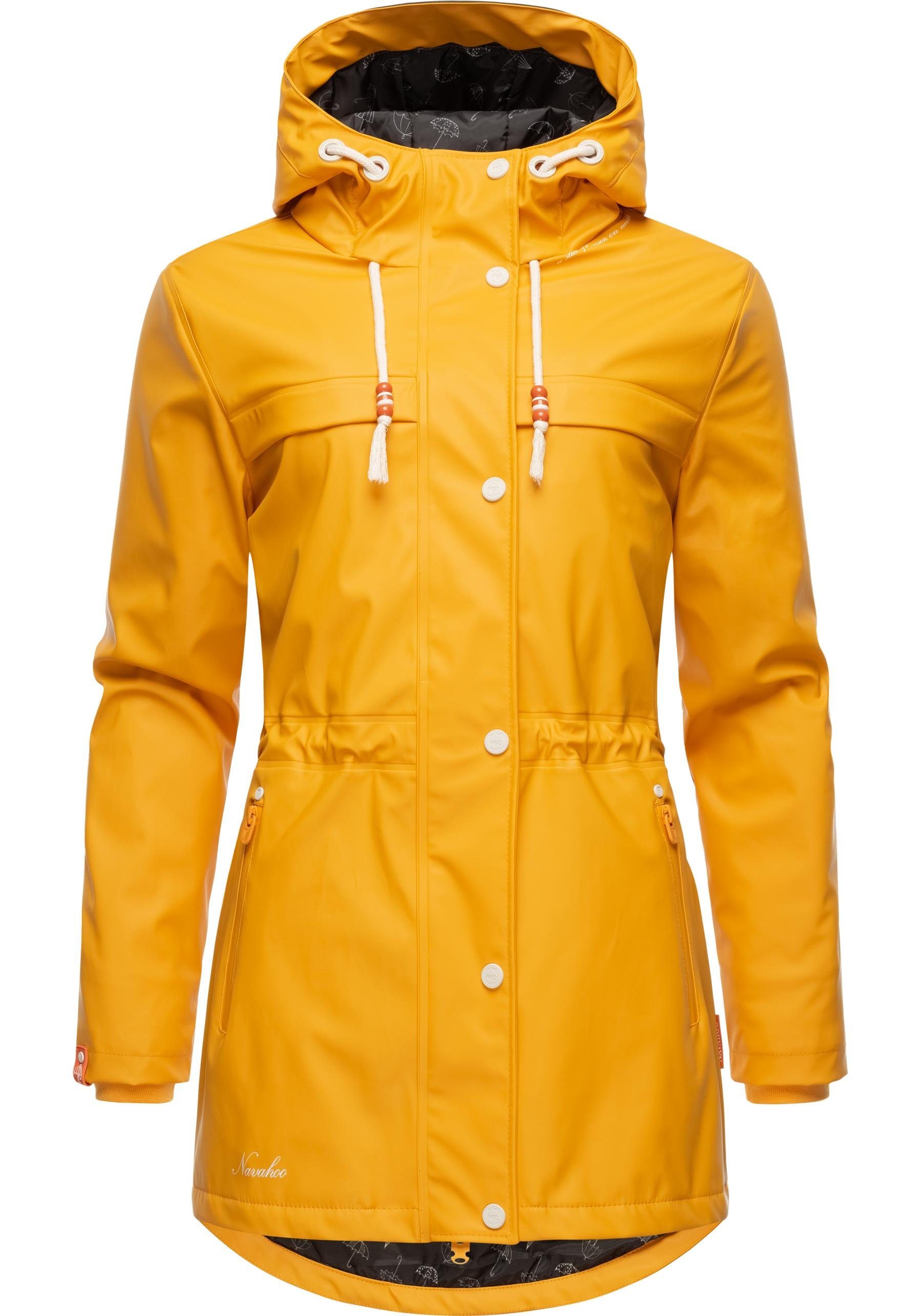 Navahoo Regenmantel Rainy Forest modischer Damen Outdoor Regenparka