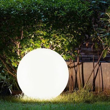 etc-shop LED Gartenleuchte, LED-Leuchtmittel fest verbaut, 3er Set Außen Stecklampe LED Solar Kugelleuchte
