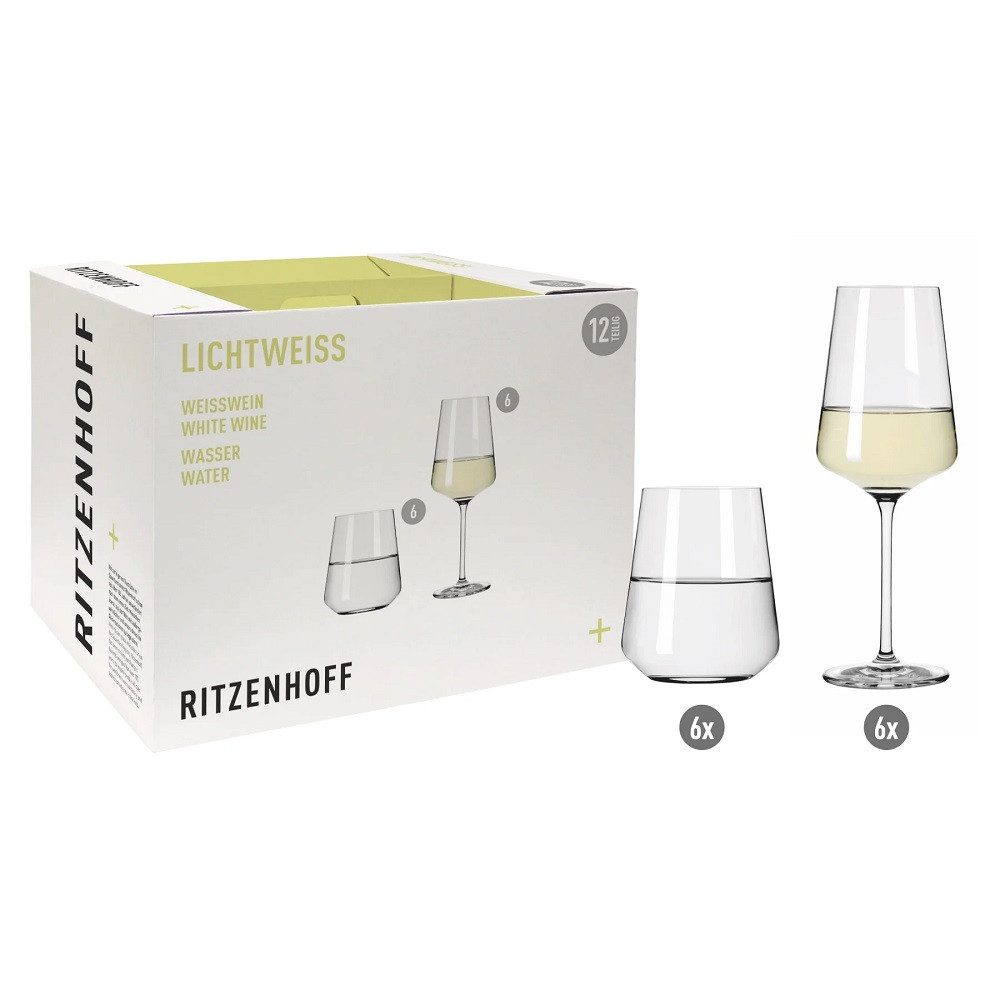 Ritzenhoff Weinglas Ritzenhoff Lichtweiss Julie Weiß 12er-Set 2021, Kristallglas