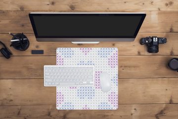 MuchoWow Gaming Mauspad Klee - Muster - Violett (1-St), Mousepad mit Rutschfester Unterseite, Gaming, 40x40 cm, XXL, Großes