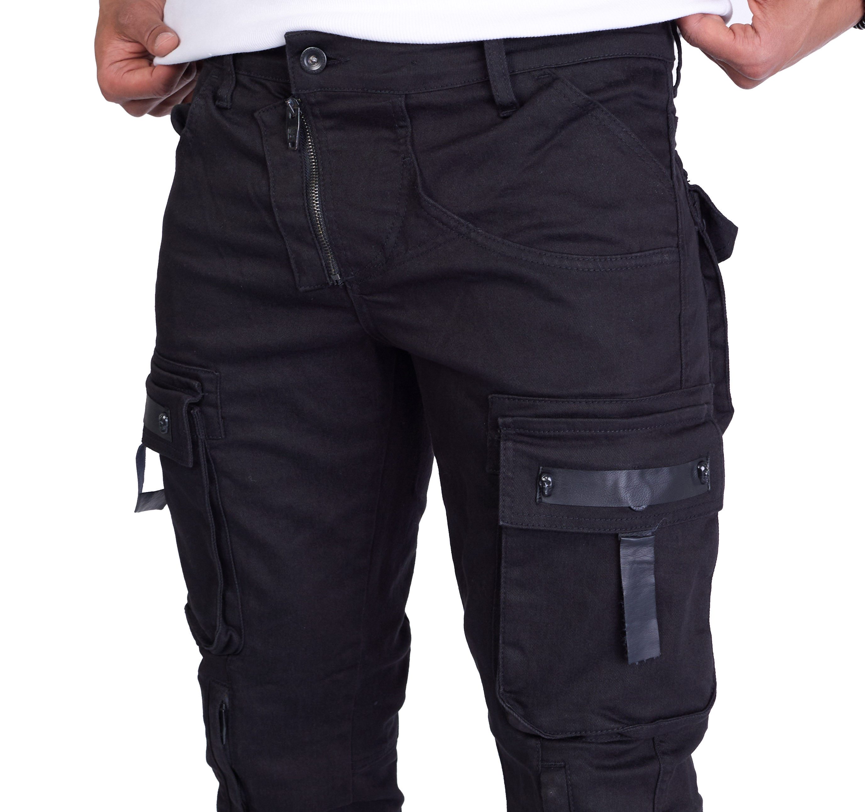 KINGZ Cargojeans Rebelische Herren Designer Cargojeans