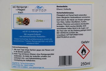 TIPTOP Raumduft WC Reiniger Reinigungs und Pflege Öl frisch 250 ml (verschiedene Duftnoten, Alpenkönig, Cool, Eukalyptus, Fichte, Lavendel, Pfefferminze, Zirbe, Neutral ohne Duft)