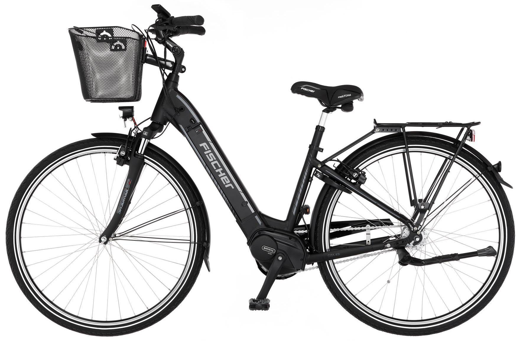 FISCHER Fahrrad E-Bike »CITA 4.5i 504«, 7 Gang, Nabenschaltung,  Mittelmotor, (mit Akku-Ladegerät, mit Beleuchtungsset, mit Fahrradkorb, mit  Fahrradschloss, mit Werkzeug) online kaufen | OTTO