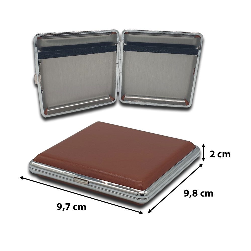 Coumo Aufbewahrungsbox Zigarettenetui, Echtleder, Leder, Vintage Klassik günstig online kaufen