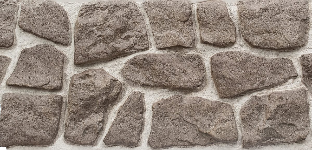 NOVIK Verkleidungspaneel NovikStone FS Platte 127x48cm 10 St. 4,65qm Feldstein braun, BxL: 48,58x127,00 cm, 0,46 qm, (Karton mit 10 Platten, 4,61 qm) Wandverkleidung mit 3-D-Effekt, problemlose Montage, Felssteinoptik