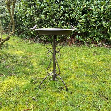 Aubaho Vogeltränke Vogeltränke Vogelbad Garten Vogelbecken Vogel Tränke aus Metall 75cm b