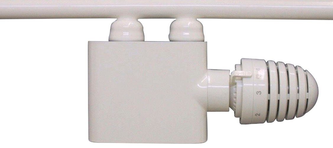 Ximax Heizkörperthermostat Mittenanschlussgarnitur, Typ Eck-Ausführung, Weiß H