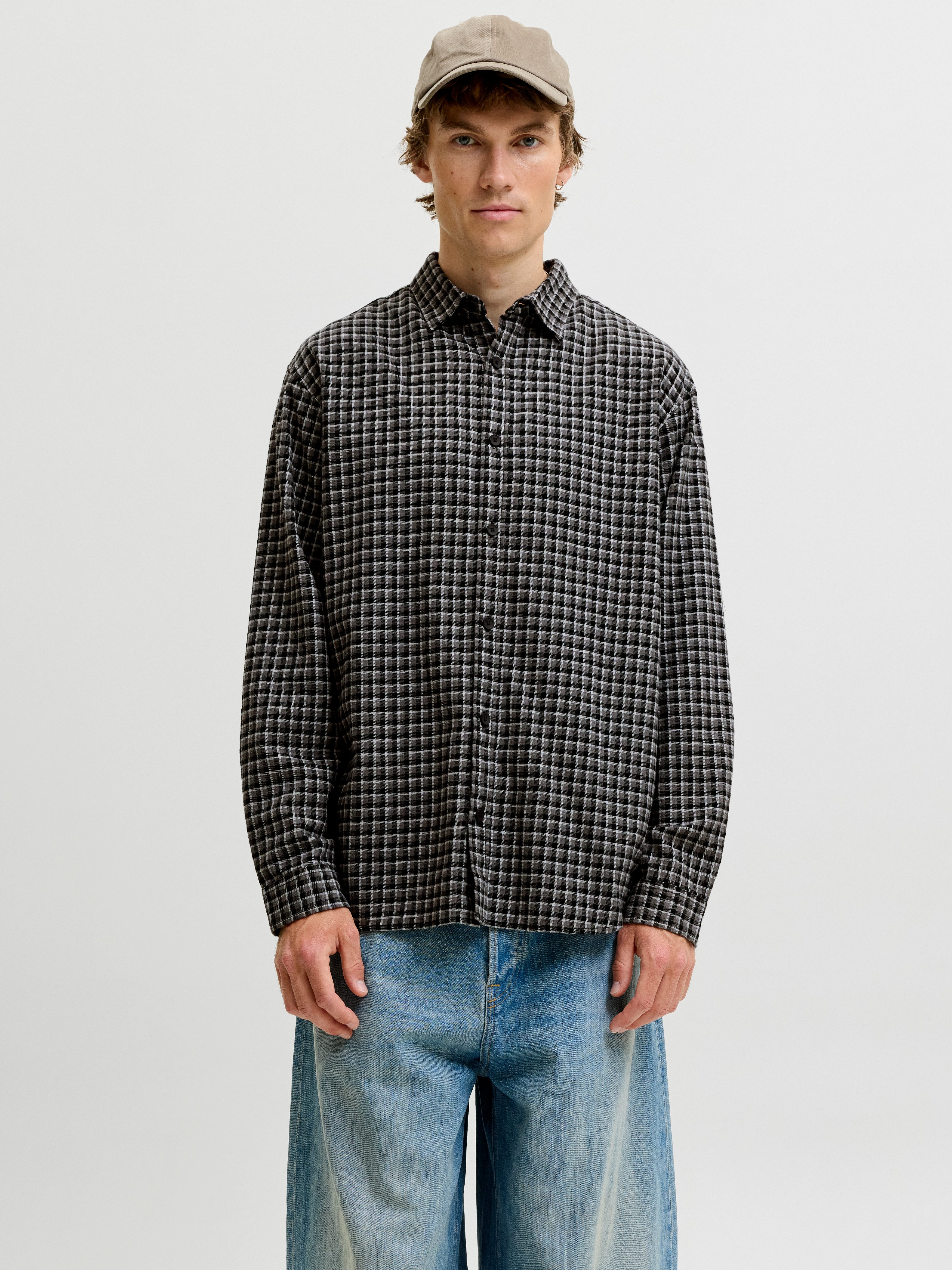 Jack & Jones Langarmhemd JJCARTER CHECK SHIRT LS SN Baumwolle, relaxed fit