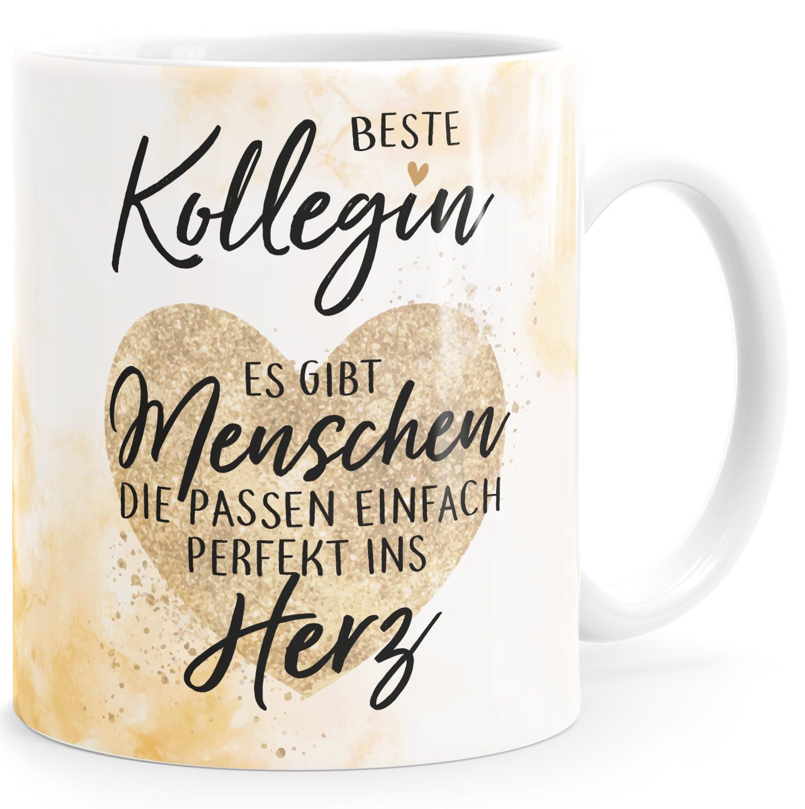 SpecialMe Tasse Kaffee-Tasse Beste Kollegin Herz Geschenkidee Arbeitskollegin, Keramik
