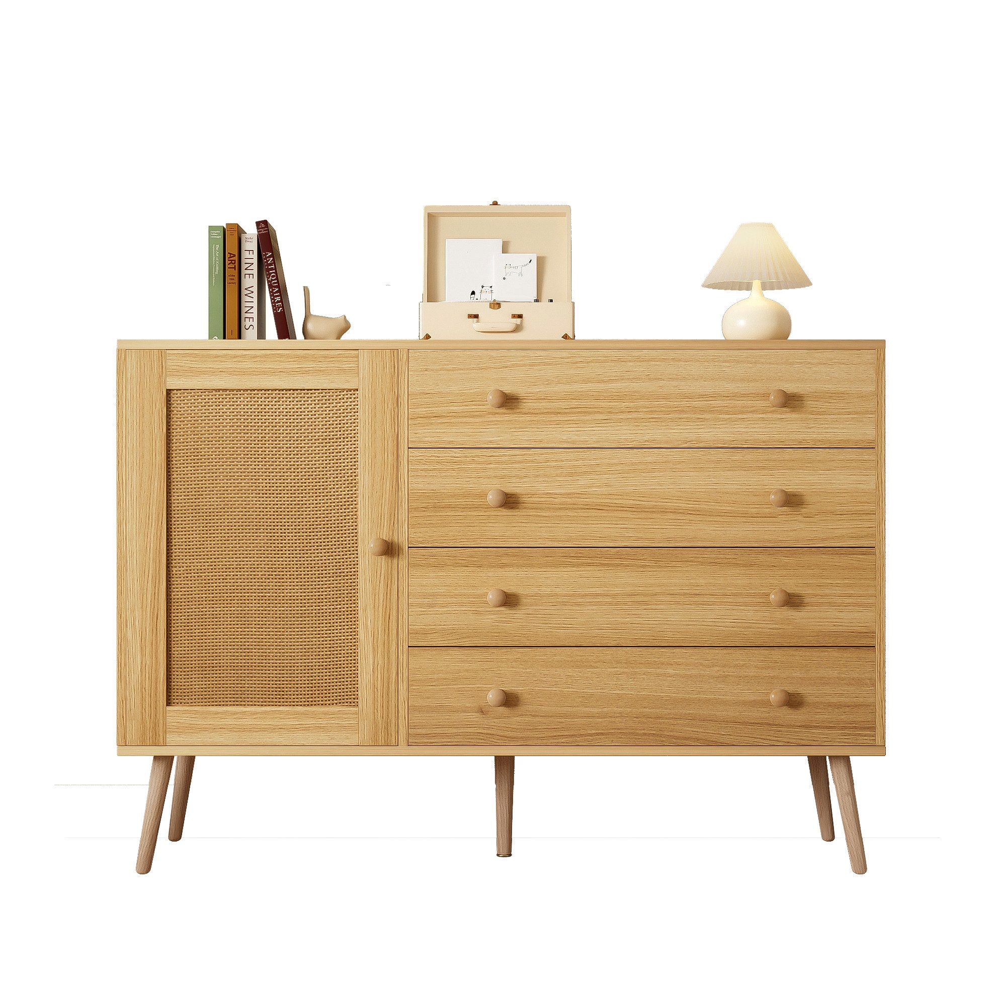 Refined Living Sideboard 120 cm Holzseitenschrank günstig online kaufen