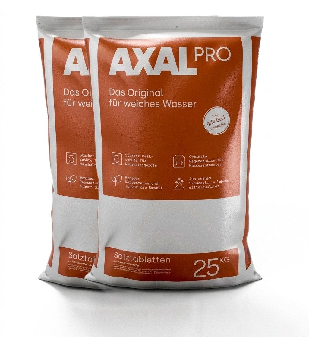 K+S Minerals+Agriculture GmbH AXAL PRO Salztabletten 2x 25 kg – Hochreines Siede- & Regeneriersalz Regeneriersalz