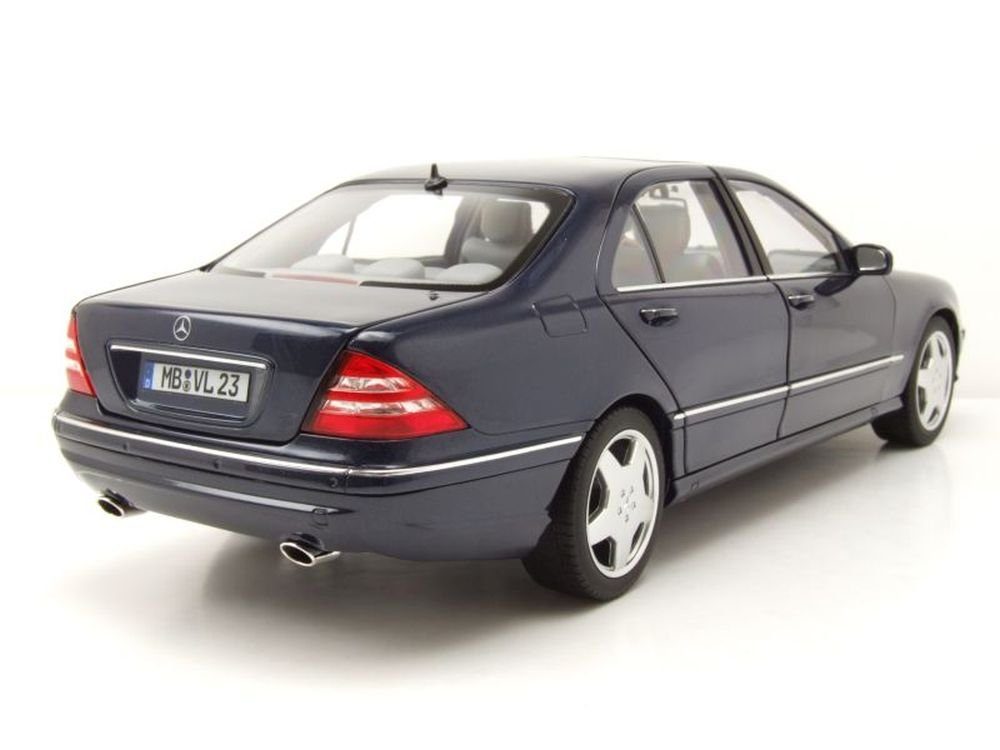Norev Modellauto Mercedes S-Klasse S55 AMG W220 2000 dunkelblau metallic, Maßstab 1:18