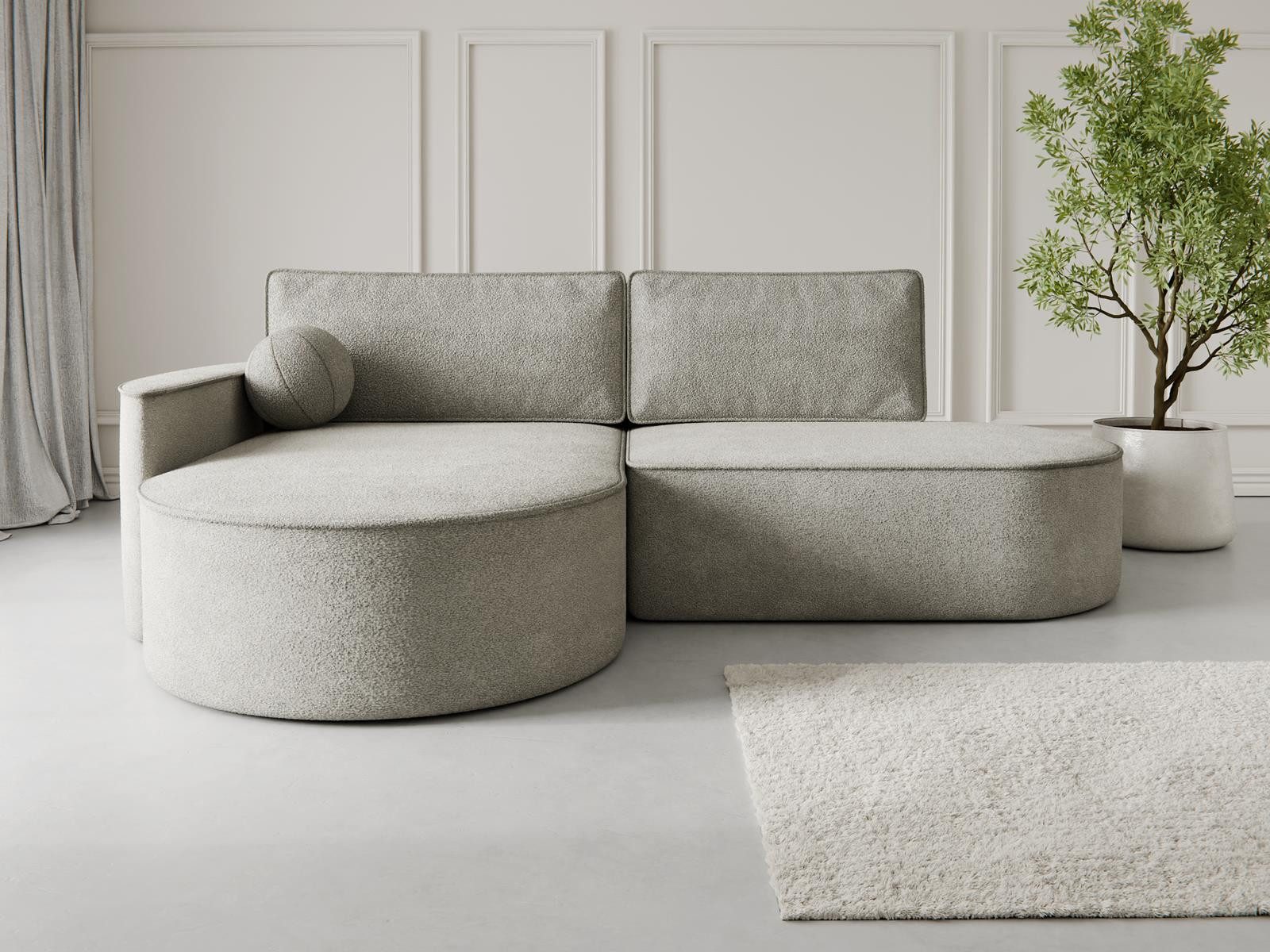 Compleo Ecksofa L MORENO, Designer Couch L, Exklusives Ecksofa, TOP PRODUKT