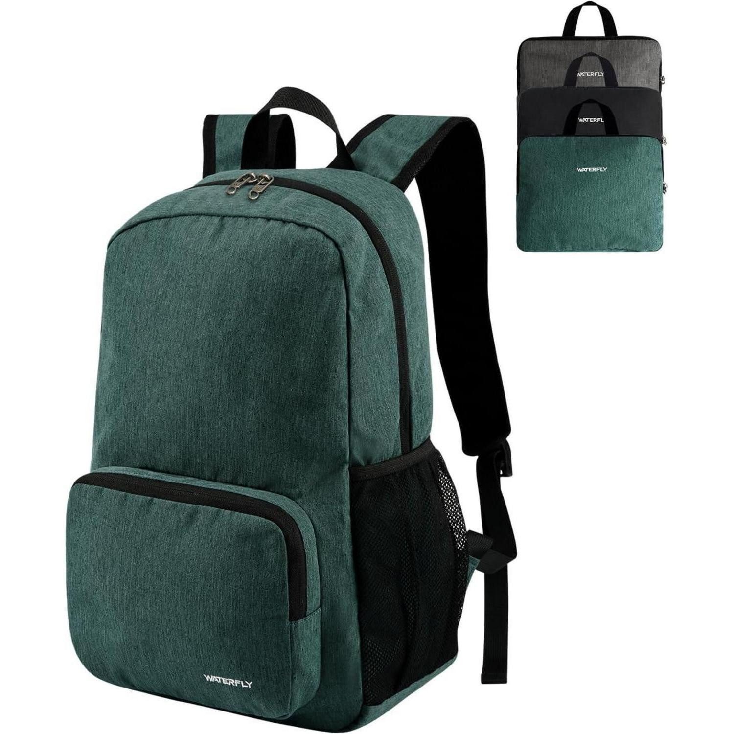 LuxusKollektion Tagesrucksack Faltbarer Wanderrucksack 20L Leicht Reiserucksack Rückenbelüftung Grün